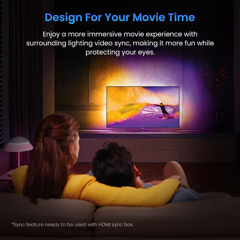 Calefo lights, led lights for tv, tv backlights sync functions