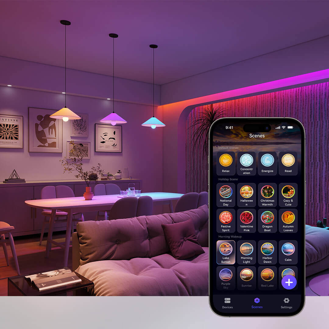 Party smart lights scene